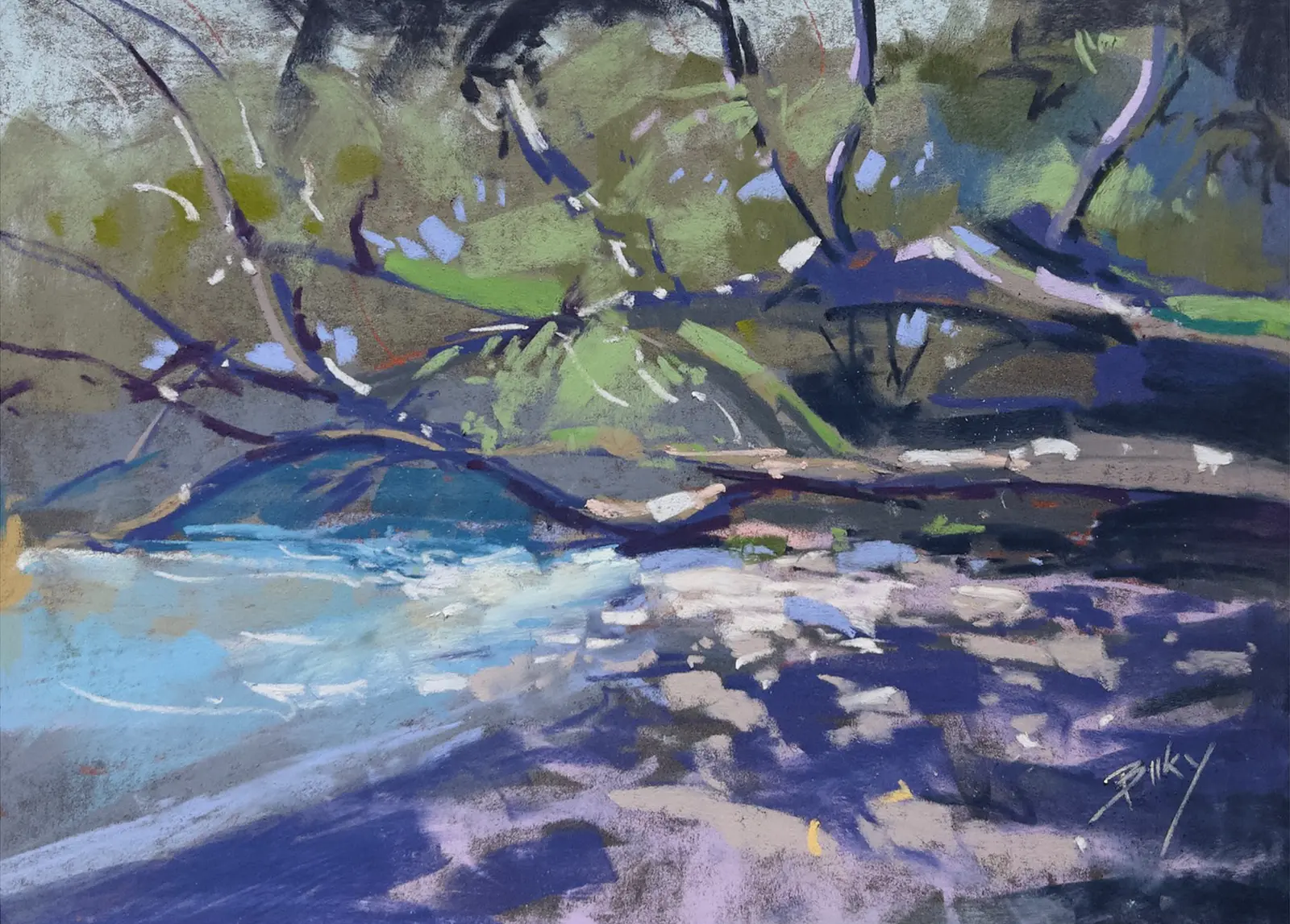 Pickmere Shore, painting by Szabolcs Brezovsky