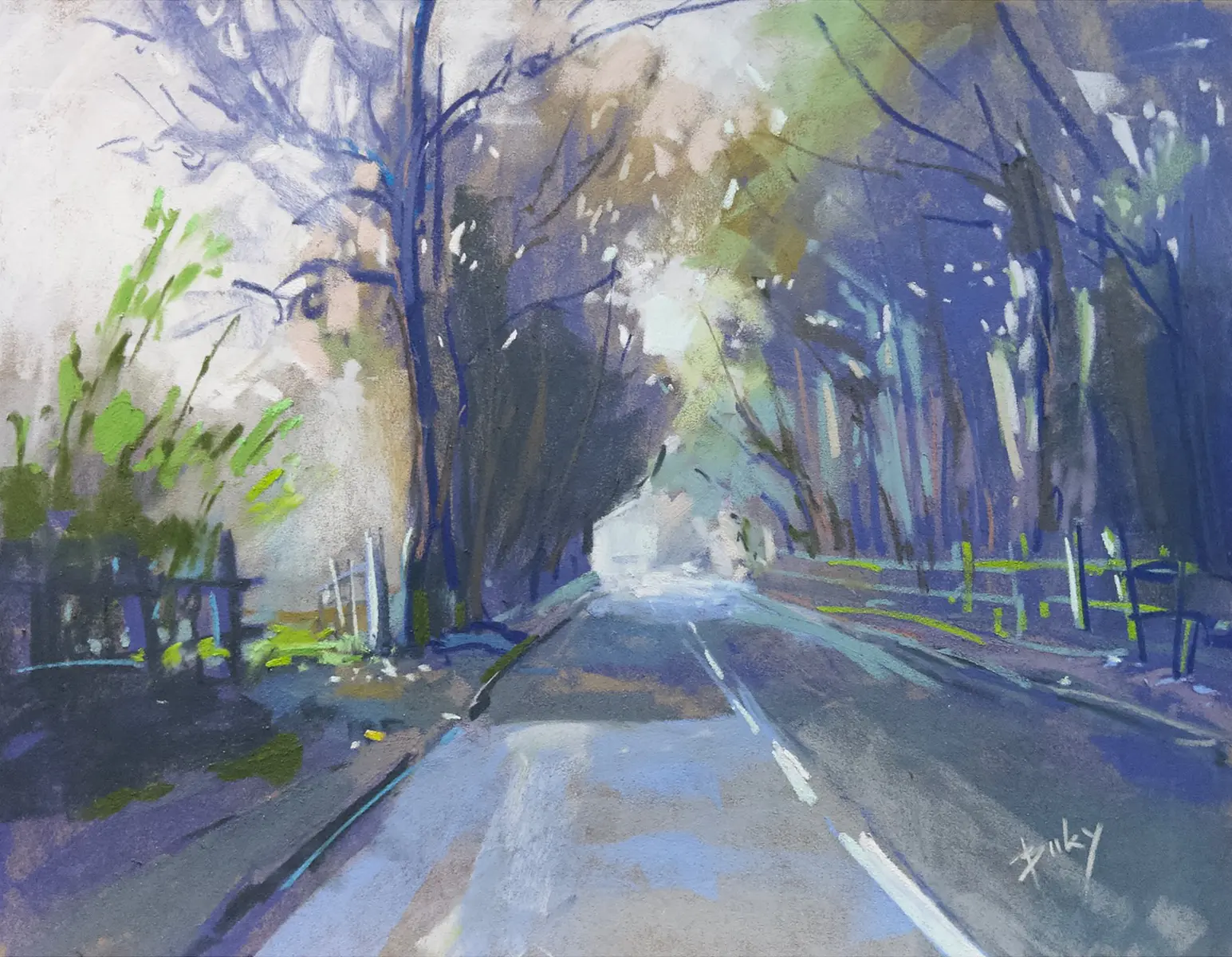 Toft Road, painting by Szabolcs Brezovsky