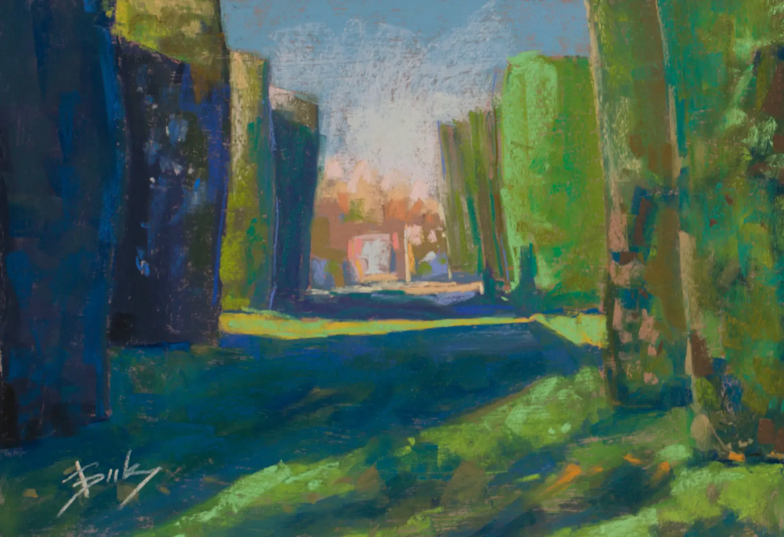 Arley Hall Titans, Pastel by Szabolcs Brezovsky