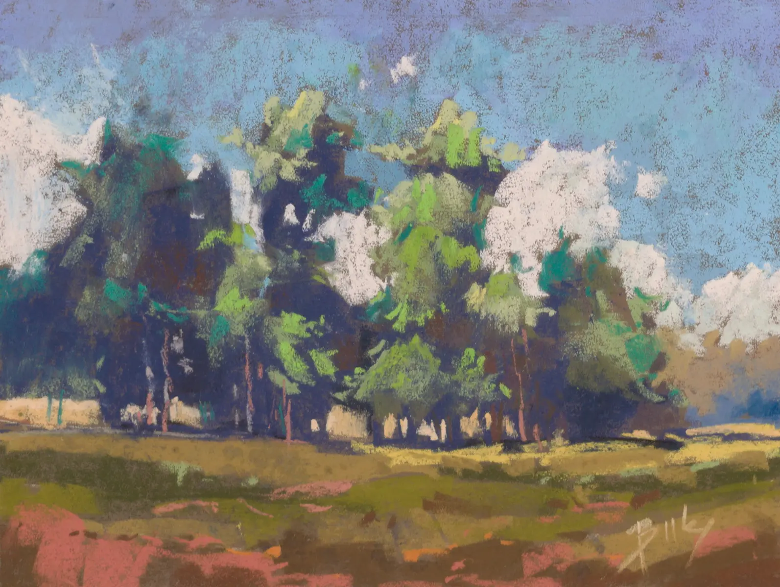 Bright Day in Tatton Park, Pastel by Szabolcs Brezovsky