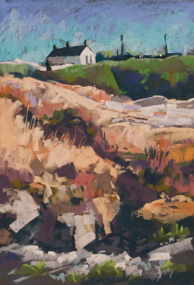 Cottage in Anglesey, Pastel by Szabolcs Brezovsky