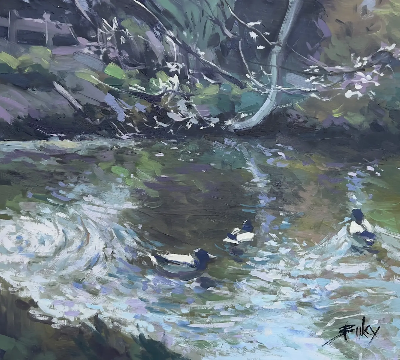 Disturbed Reflections, painting by Szabolcs Brezovsky