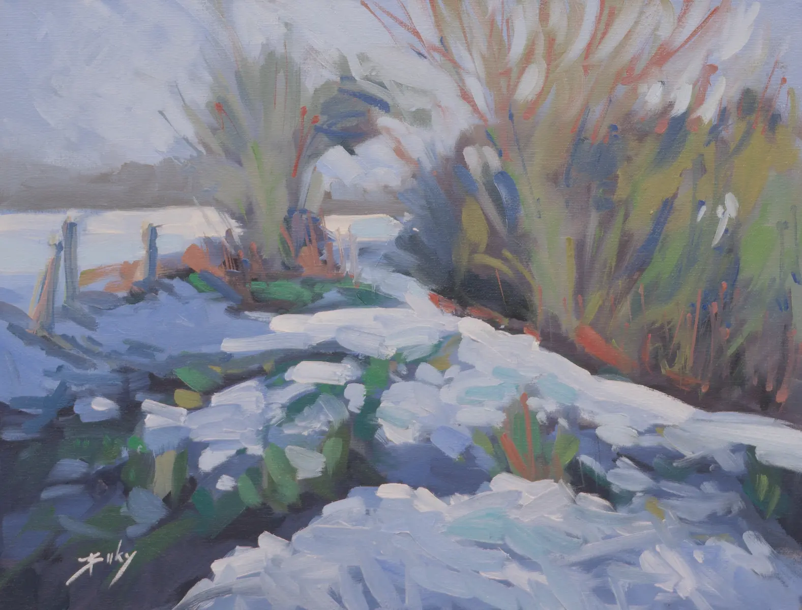 First frost, painting by Szabolcs Brezovsky