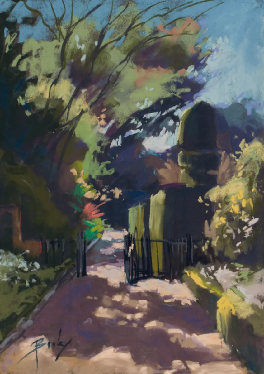 Garden Entrance Arley Hall, Pastel by Szabolcs Brezovsky
