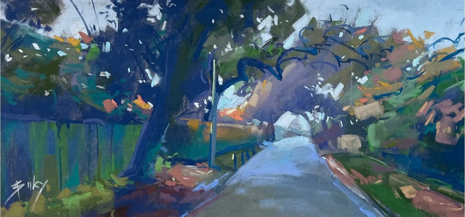 Late Autumn, painting by Szabolcs Brezovsky