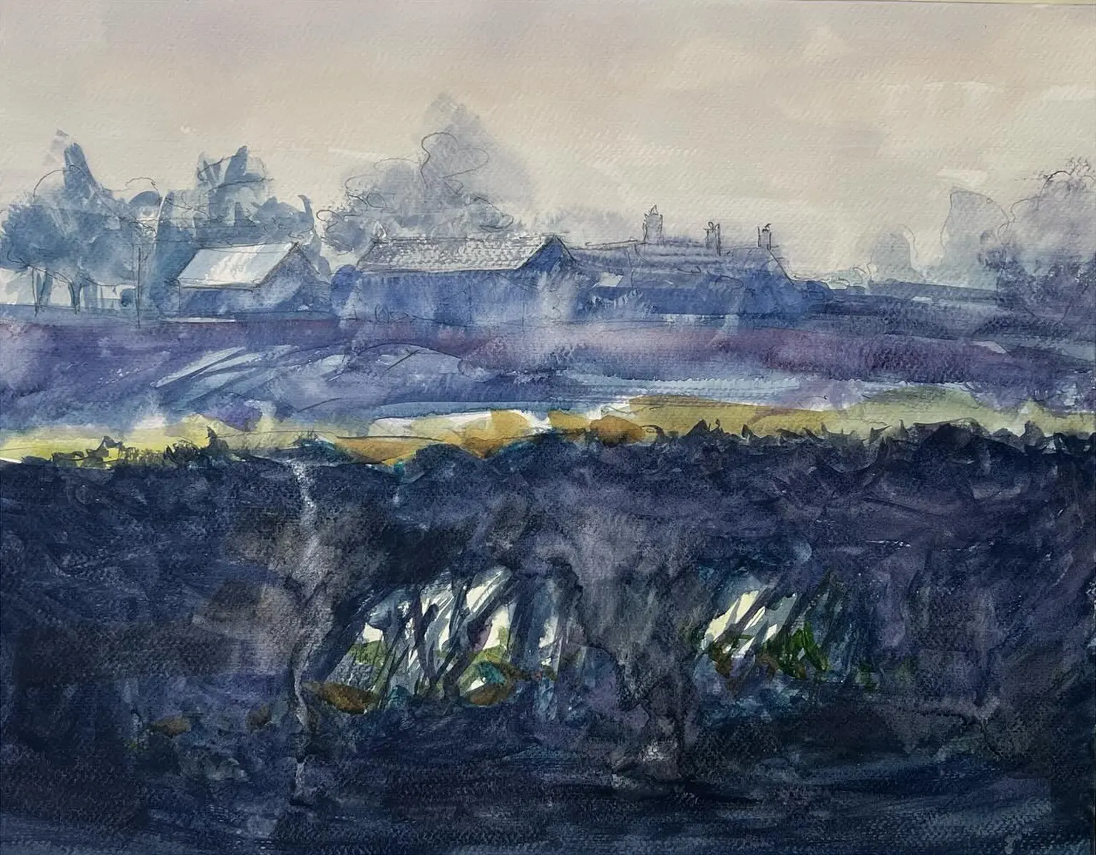 Morning Mist, painting by Szabolcs Brezovsky