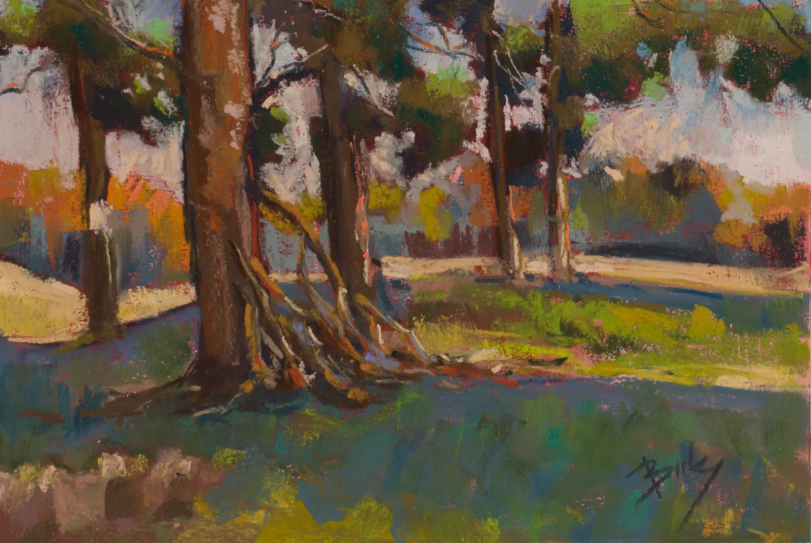 Pine Shade Tatton, Pastel by Szabolcs Brezovsky