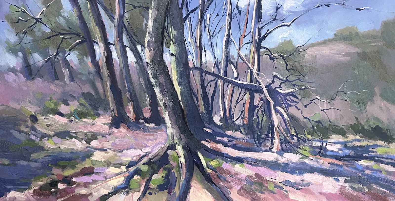 Shifting shadows, painting by Szabolcs Brezovsky