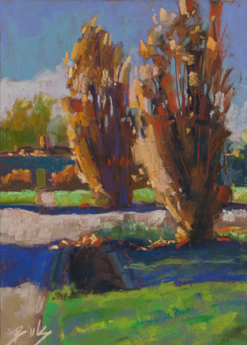 Standing Together, Pastel by Szabolcs Brezovsky