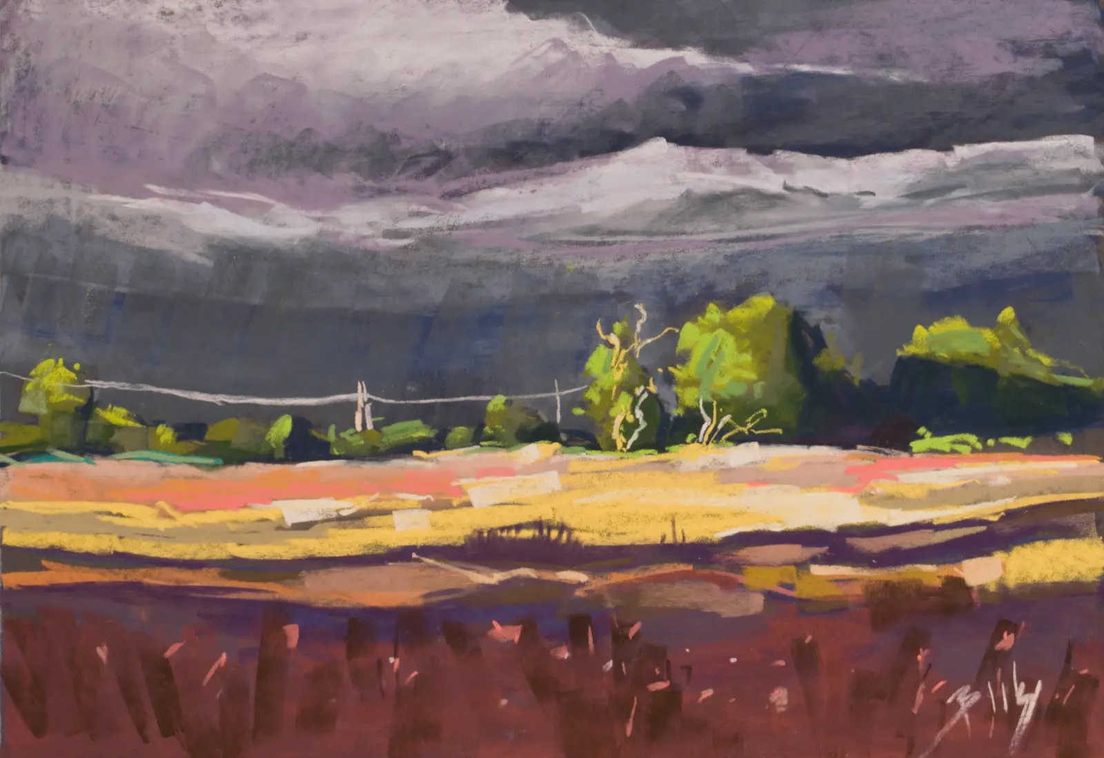 Storm Light, Pastel by Szabolcs Brezovsky
