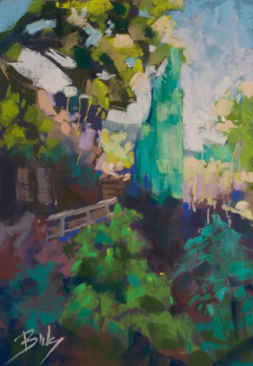 Summer Shade, Pastel by Szabolcs Brezovsky