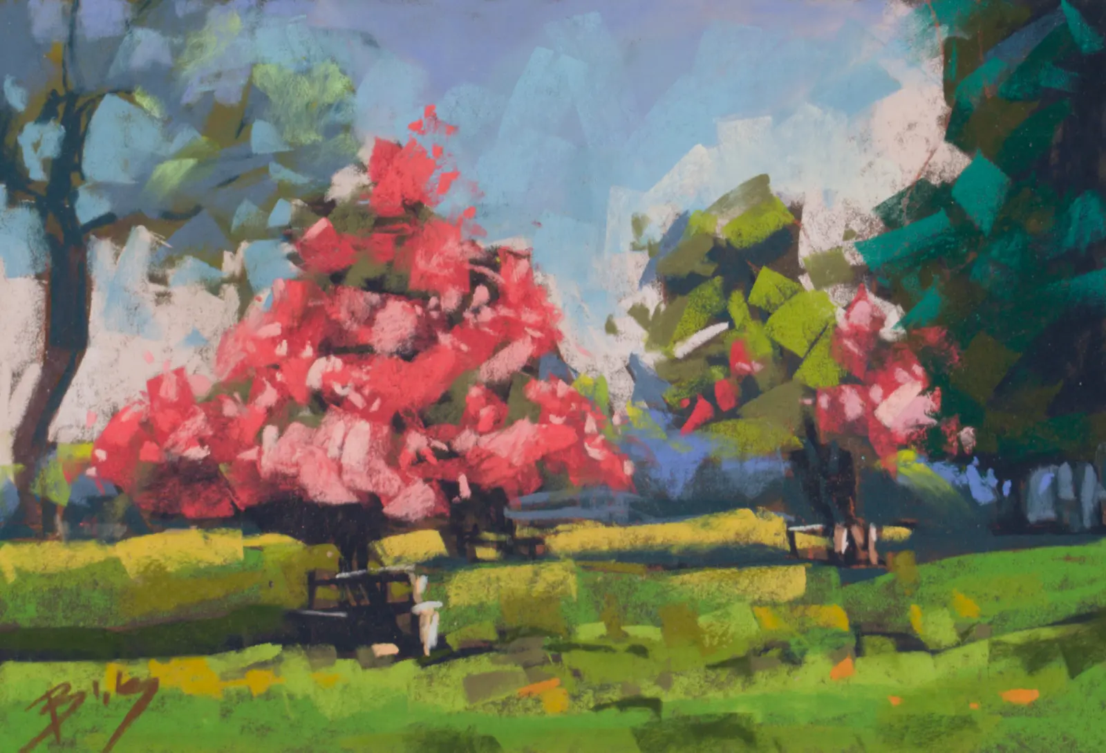 Tatton Blooming, Pastel by Szabolcs Brezovsky