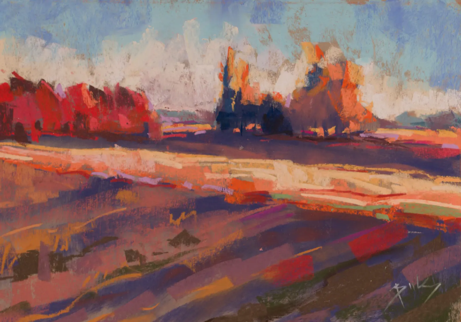 Tatton Red, Pastel by Szabolcs Brezovsky