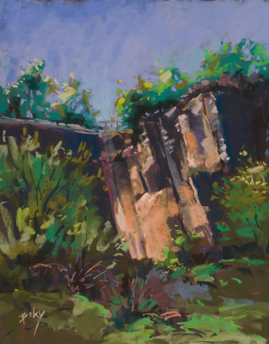 Tegg's Nose Quarry, Pastel by Szabolcs Brezovsky