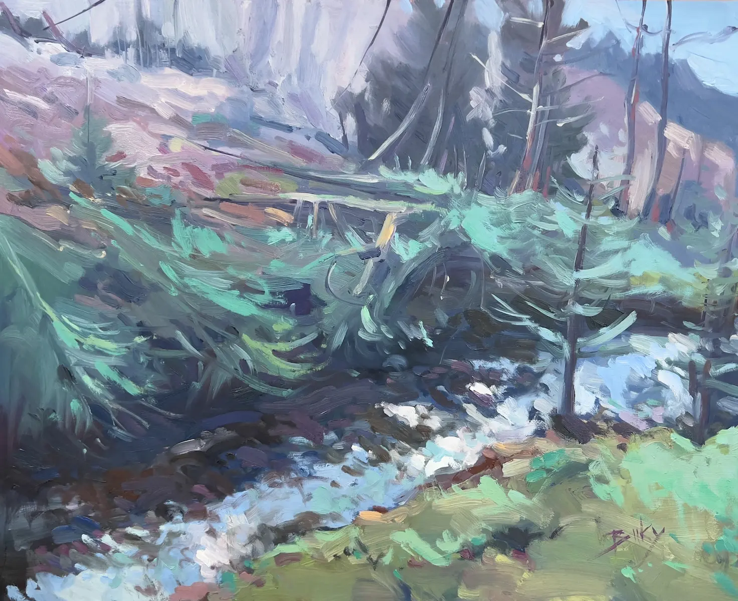 The Edge of the Woods, painting by Szabolcs Brezovsky