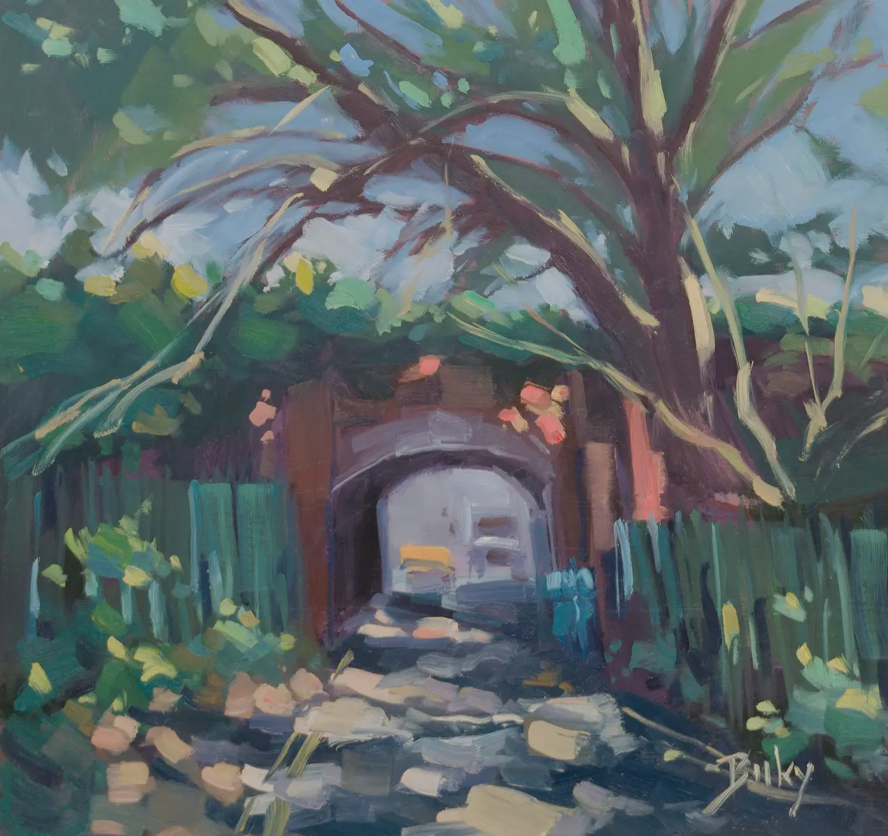 Through the Archway, painting by Szabolcs Brezovsky
