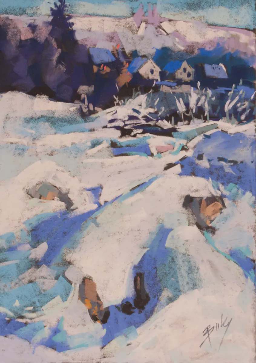 Under the Snow, Pastel by Szabolcs Brezovsky