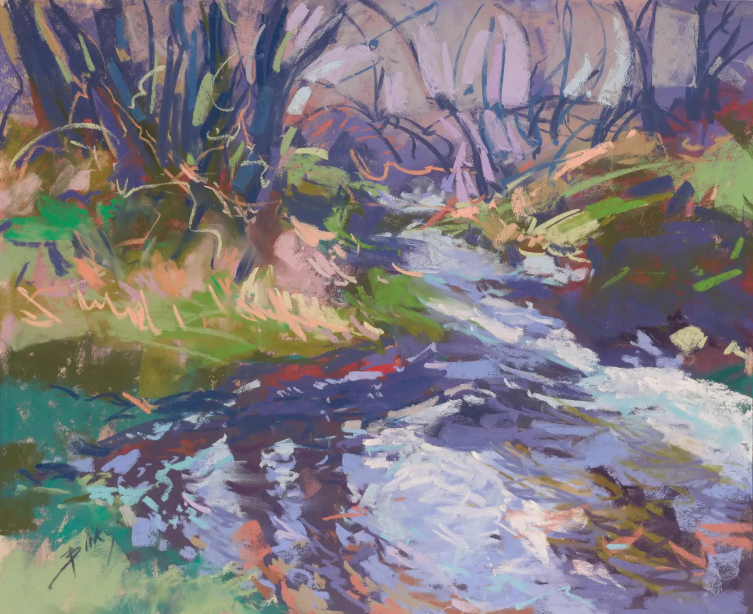 Wild Water, Pastel by Szabolcs Brezovsky
