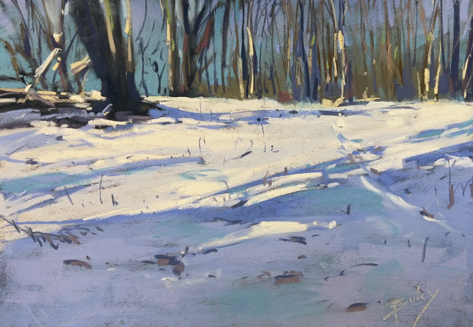 Winter Silence, painting by Szabolcs Brezovsky